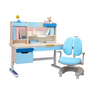 China IGROW Modern Rubik's Cube Storage Kids Study Table and Chair Kids Tables Chairs Set for sale