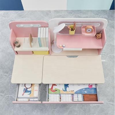 China Adjust Height IGROW Kids Desk Children Study Desk Table With Table For Kids Children for sale