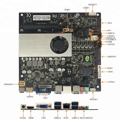 China Digital Signage Intel Haswell I7 6500u 7500u mini cpu itx motherboard for intel nuc mini pc dc 12v power supply OEM for sale