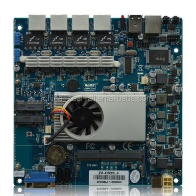 China Security ICH8-M OEM Product Quality Intel Atom D525 Smart Solid Firewall Motherboard For LAN 4 for sale