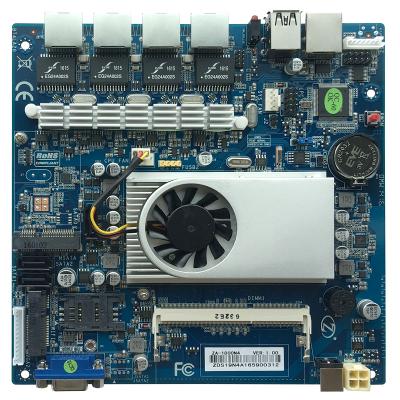 China MINI ITX / NANO Smart Firewall Security ITX 4 Ethernet Ports Motherboard for sale