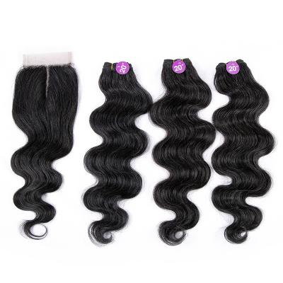 China Loose Deep Wave Brazilian Wave Hair Bundles Hair Bundles With Closure Lace Wig Set For African Women for sale