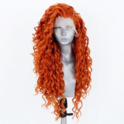 China Long Part Hair Wig Blonde Mixed Gradient Blonde Straight High Temperature Color Curly Fiber Ladies Part Wig Do Not Lace Front Synthetic Hair for sale