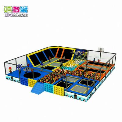 China With Protective Net Steel Spring Mat Canopy Outdoor Trampoline Park From China for sale