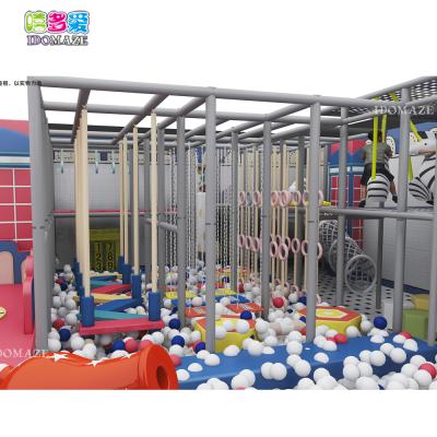 China safe & Large Environmental Protection Material Children's Indoor Equipment Course Ninja Warrior Games Park Ninja Soft Playgrounds Obstacle for sale