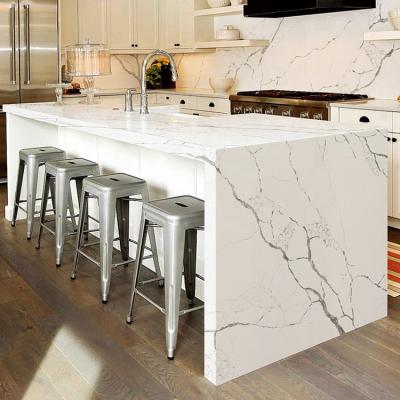 China Stone Quartz Artificial Quartz Stone Calacatta White Quartz Stone Slab 1600*3200*20mm for sale