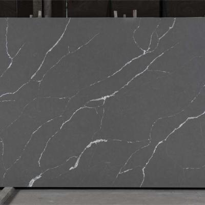 China 20mm Thick Calacatta Quartz Stone Slab Customized Size Polished Quartz Stones for sale