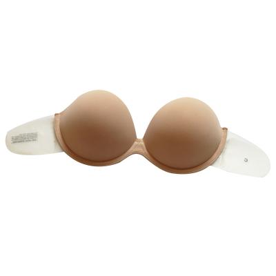 China New Girls One-Piece Strapless Invisible Bra Ladies Slip Breast Underwear Non-Slip Bra With Steel Rim Mold Three-Dimensional Gathering Cup for sale