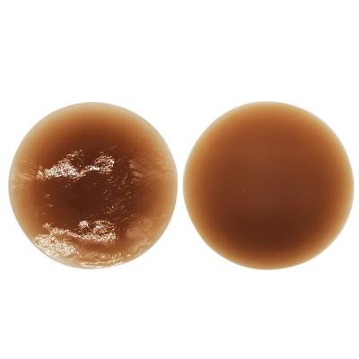 China Brown Glueless Stick Silicone Cover Nipple Self Adhesive Bare Self Adhesive Silicone Cover Washable Invisible Breast Promotion for sale