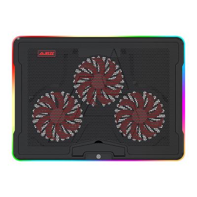 China Professional 40*30*4CM Gaming Laptop RGB Radiator Mute Adjustable Angle Light Effect Dual Port USB Fan for sale