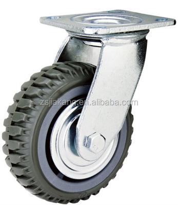 China Swivel / Fixed / Wear-Resistance PU Brake Strong Plastic Wheel 8 Inch for sale