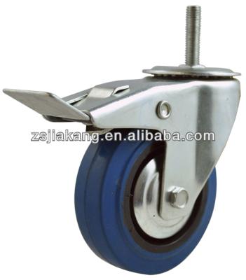 China Elastic Rubber Retractable Cradle Casters Wheels for sale