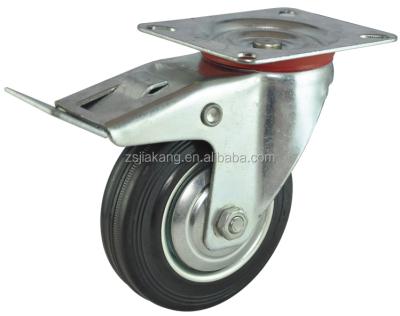 China Industrial Rubber Caster Threaded Stem Swivel Caster for sale