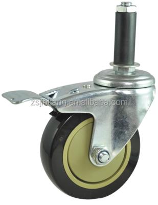 China PVC PVC rod casters and inflatable wheels, height adjustment screw caster for sale