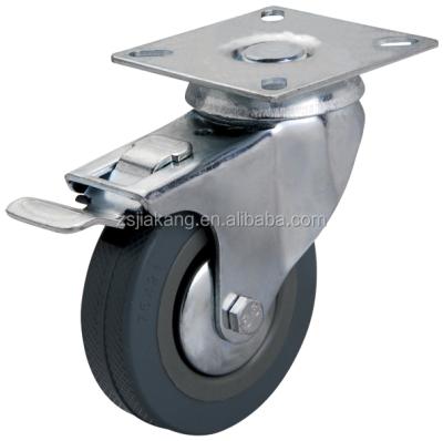 China 3 Inch Gray Rubber Cart Wheels for sale