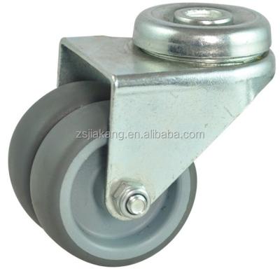 China TPR 2 Inch TPR Double Caster Wheels 50mm for sale