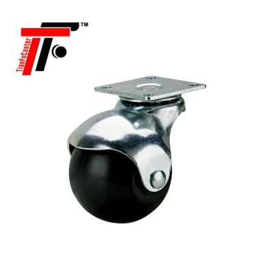 China Hard Rubber/TPR Single Bore Ball Caster 1.5/2 Inch for sale