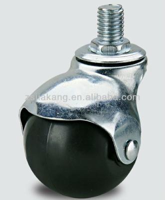 China Rubber Screw In Furniture Rubber Ball Caster , Chair Caster Wheel for sale