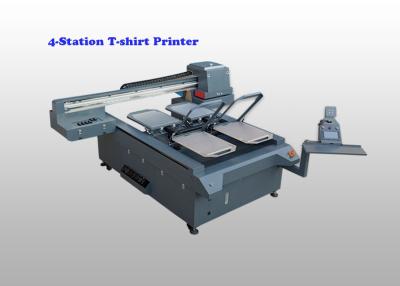 China T-Shirt Textile Printing Machine CMYK Color High Speed 4 Station for sale