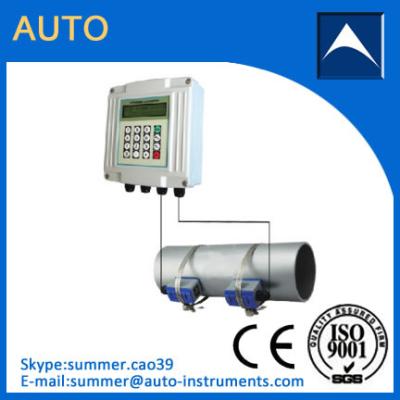 China Output 4-20mA Non-invasive Water Ultrasonic Flow Meter/Insertion Water Flowmeter for sale