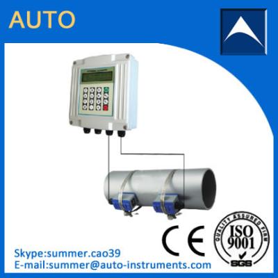 China Fixed Ultrasonic Flow Meter Clamp On Water Flowmeter With Reasonable Price for sale