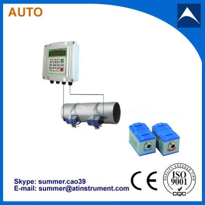 China Wall Mounted Clamp On Type Ultrasonic Flowmeter/Fixed Ultrasonic Flow Meter with reasonabl for sale