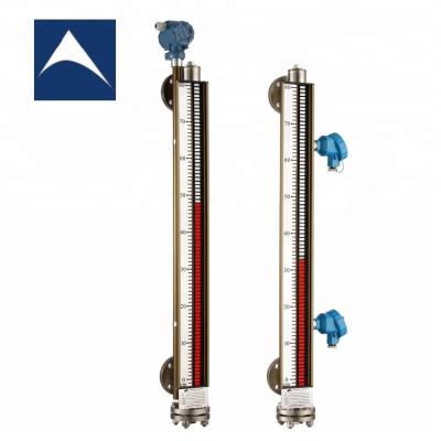 China Liquid Water Level Indicator Meter Sensor Transmitter Tank Magnetic Flip Level Gauge For Oil Fuel Diesel for sale