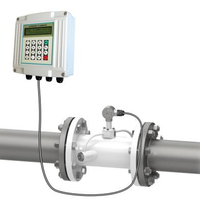 China low cost 3 inch ultrasonic flowmeter feed water flow rate meter 4-20mA output for sale