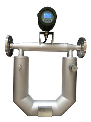 China high accuracy HART 4-20mA RS485 Liquid coriolis mass flow meter for sale