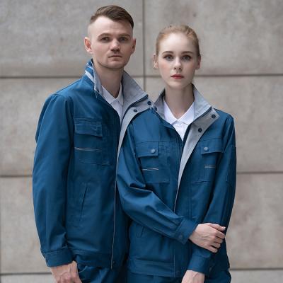 China Breathable Overroll Sale Blue Workwear Uniforms Long Sleeve Fire Spring Autumn Workwear for sale