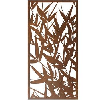 China Anti-corrosion corten steel frame wall partition laser cut metal outdoor privacy for corten steel screen for sale