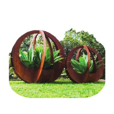 China Anti-corrosion Metal Flower Pot Screen Home Grass Planter Pot Bowl Box Bed Flower Basket / Trellis for sale