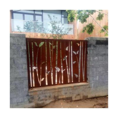 China Anti-corrosion Hot Selling For Decoration Corten Steel Grill Corten Steel Garden Fence Metal Fence for sale