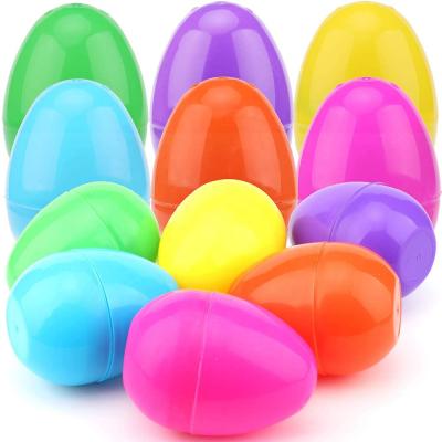 China PP DIY Easter Eggs with Multicolor Paper Confetti Assorted Colors Transparent Plastic Egg Easter Basket Fillers Party Supplies for sale