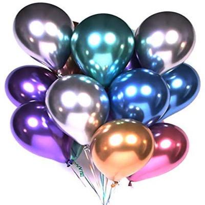 China Christmas Party Balloons 12inch 50pcs Assorted Color Metallic Latex Balloons Birthday Helium Balloons for sale