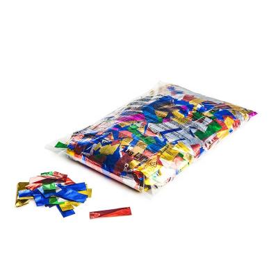 China Explosion Proof Wholesale Multicolor 17*55mm Rectangle Mylar Confetti For Confetti Blaster for sale