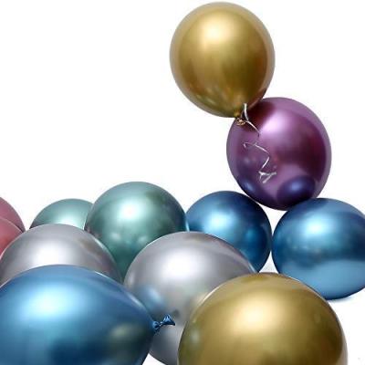 China Theme Party Decoration Party Balloons 12inch 50pcs Assorted Color Metallic Latex Balloons Birthday Helium Balloons for sale