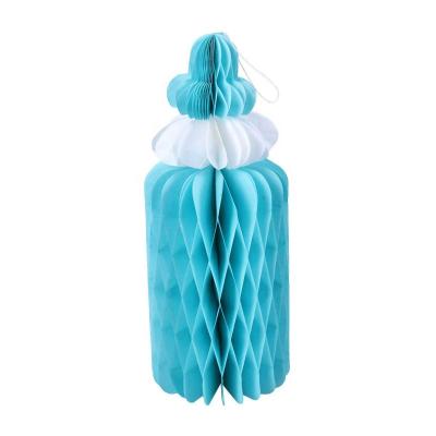 China Festival Decoration Milk Bottle Paper Honeycomb Tissue Balls Baby Shower Birthday Party Decorations for sale