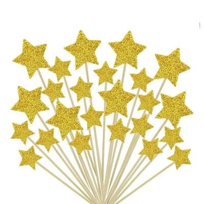 China All Decoration Glitter Glitter Star Decorations Small ------Birthday Cupcake Toppers for sale