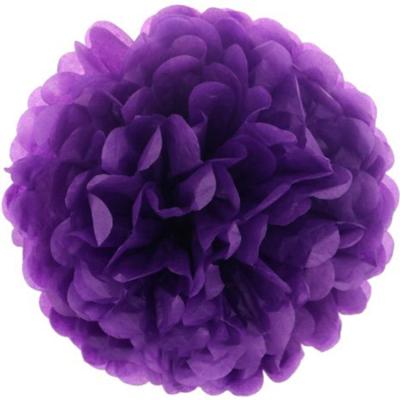 China Hot Selling Tissue Paper Purple 30cm Product Romantic Party and Wedding Decorations Wholesale Beautiful Tissue Paper Pom Pom for sale