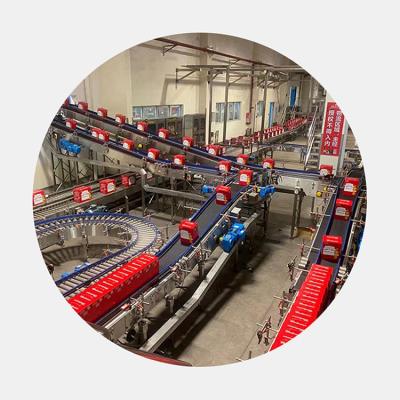 China Cold filling for beer Fully automatic belt chain vonveyer carton packs conveyer SSC for sale