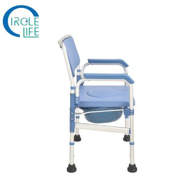 China Hospital Minimalist Bathroom Medical Equipment Seat Toilet Commode Foldable Movable Potty Chair For Elderly for sale