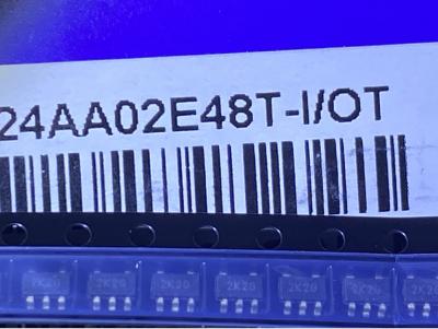 China 24AA02E48T-I/OT 24AA01T-I/OT EEPROM Memory IC 1Kb (128 x 8) I²C 400 kHz 3500 ns SOT-23-5 for sale