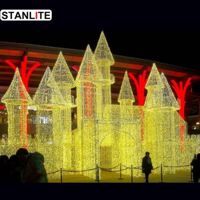 China Commercial Use 30x20x20m Large 3D Castle Pattern Light With Low Power Consumption for sale