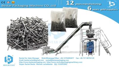 China Wire nails long nails pouch packing machine with multi heads weigher BSTV-450AZ for sale