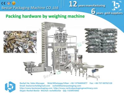 China Hardware packing machine Bestar VFFS machine with 10 heads weigher BSTV-450AZ for sale