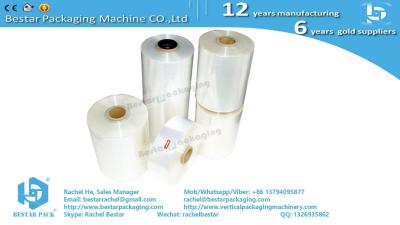 China Transparent plastic roll film for Bestar FFS packing machine for sale