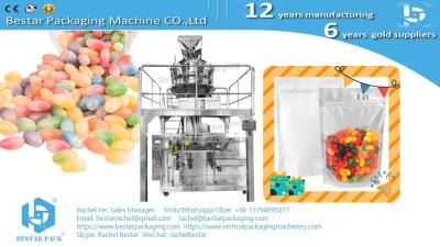 China Soft candy 100g zipper pouch packaging machine automatic weighing BSDP-260 for sale