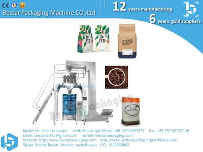 China Stainless steel packing machine for coffee bean weighing packing and sealing for sale