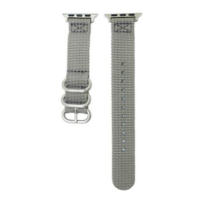 China Fabric Smart 38mm/40mm-42mm/44mm Gray Cheap Zulu Nylon Watch Strap For Apple Watch Bands for sale